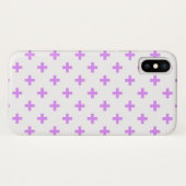 Coques Case-Mate iPhone Lilac polka croise sur blanc (Dos (Horizontal))