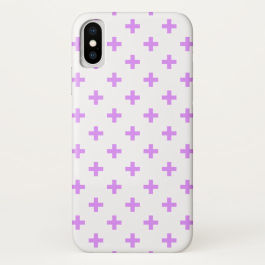 Coques Case-Mate iPhone Lilac polka croise sur blanc (Dos)