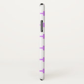 Coques Case-Mate iPhone Lilac polka croise sur blanc (Dos/Droite)