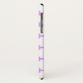 Coques Case-Mate iPhone Lilac polka croise sur blanc (Dos/Gauche)