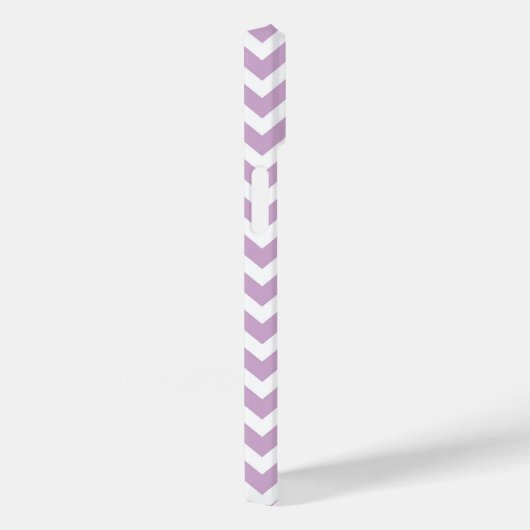 Coques Case-Mate iPhone Lilac Purple et Mint Chevron Monogramme (Verso / Droite)