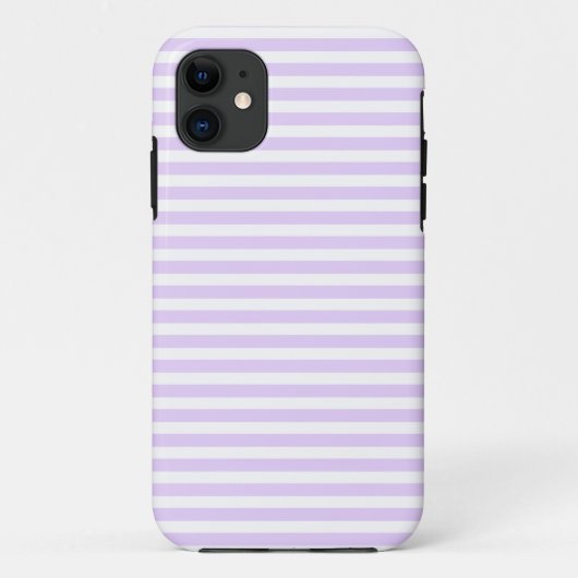 Coques Case-Mate iPhone Lilac violet et blanc bonbons rayures (Dos)
