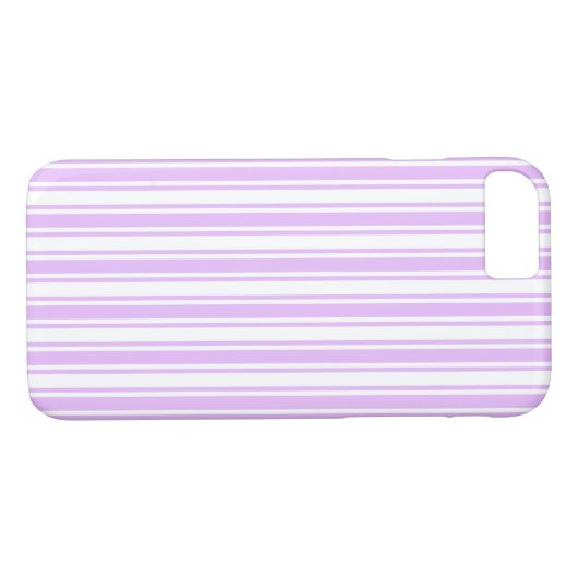 Coques Case-Mate iPhone Lilac violet et blanc bonbons rayures (Dos (Horizontal))