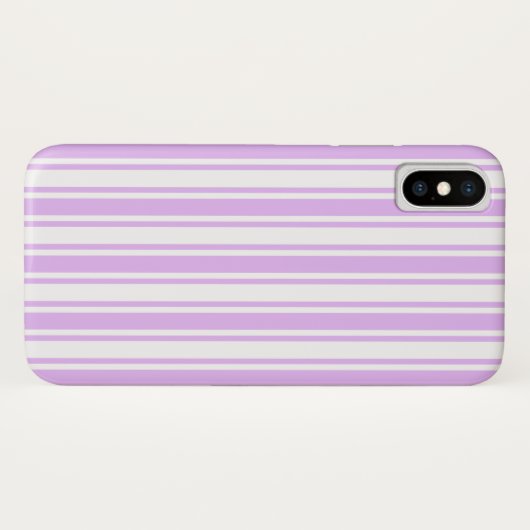 Coques Case-Mate iPhone Lilac violet et blanc bonbons rayures (Dos (Horizontal))