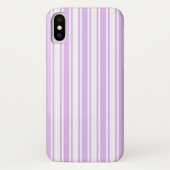 Coques Case-Mate iPhone Lilac violet et blanc bonbons rayures (Dos)