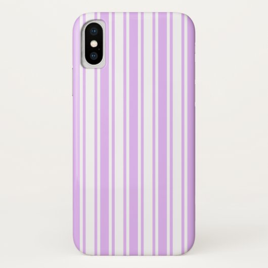Coques Case-Mate iPhone Lilac violet et blanc bonbons rayures (Dos)