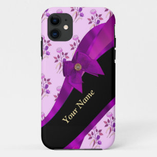 Etui iPhone Case-Mate Lilac violet vintage fleurie motif