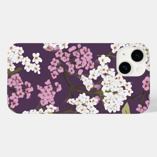 Coques Case-Mate iPhone Lilacs Sur Violet (Verso (horizontal))
