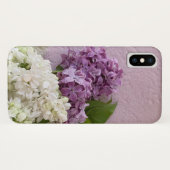 Coques Case-Mate iPhone Lilas blanc et violet en texture (Dos (Horizontal))