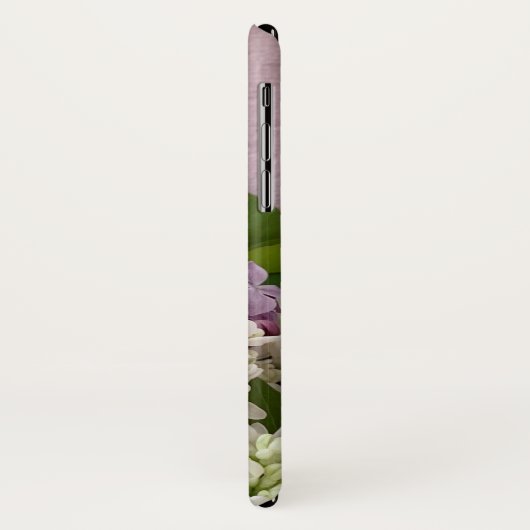 Coques Case-Mate iPhone Lilas blanc et violet en texture (Dos/Gauche)