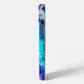 Coques Case-Mate iPhone Lilas Bleu Sarcelle Abstrait Aquarelle (Verso / Gauche)
