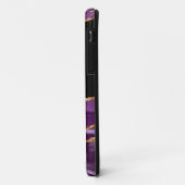 Coques Case-Mate iPhone Lilas Violet Moderne Cristal d'Agate Dorée Personn (Dos/Gauche)