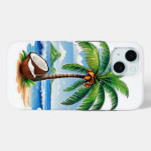 Coques Case-Mate iPhone L'île tropicale des Cocotiers (Verso (horizontal))