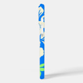 Coques Case-Mate iPhone Lilikoi Hibiscus Hawaii Pareau bleu (Verso / Gauche)