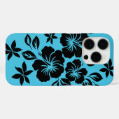 Coques Case-Mate iPhone Lilikoi Hibiscus Hawaiian Floral Turquoise (Verso (horizontal))