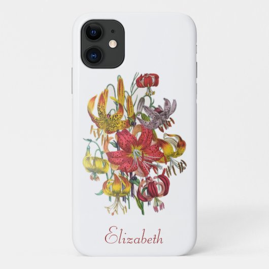 Coques Case-Mate iPhone Liliums Personnalisés (Dos)