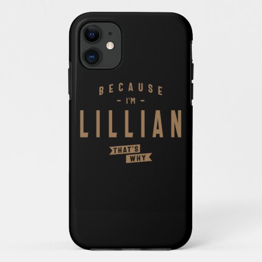 Coques Case-Mate iPhone Lillian Nom Personnalisé Anniversaire Nom Lillian (Dos)
