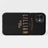 Coques Case-Mate iPhone Lillian Nom Personnalisé Anniversaire Nom Lillian (Dos (Horizontal))