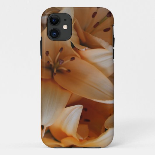 Coques Case-Mate iPhone Lillies Jour Orange - Gros plan (Dos)
