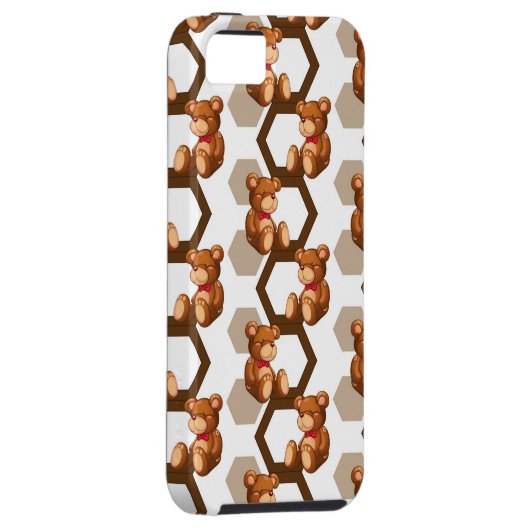Coques Case-Mate iPhone l'illustration d'une rangée de nounours concernent (Dos/Droit)
