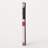 Coques Case-Mate iPhone Lily Peony Floral Blush Pink Monogramme rose (Dos/Gauche)