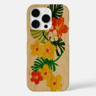 Coques iPhone 16 Pro Limahuli Garden Hawaii Faux Wood Orange