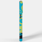 Coques Case-Mate iPhone Lime Aqua Gold Damask personnalisé (Verso / Droite)