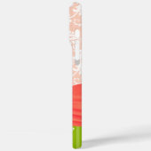 Coques Case-Mate iPhone Lime et corail Faux Rhinstone Personnaliser Damas (Verso / Gauche)