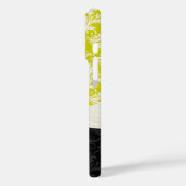 Coques Case-Mate iPhone Lime et off Blanc Damas Imprimé Faux Rhinestone (Verso / Gauche)