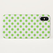 Coques Case-Mate iPhone Lime et pois blancs (Dos (Horizontal))
