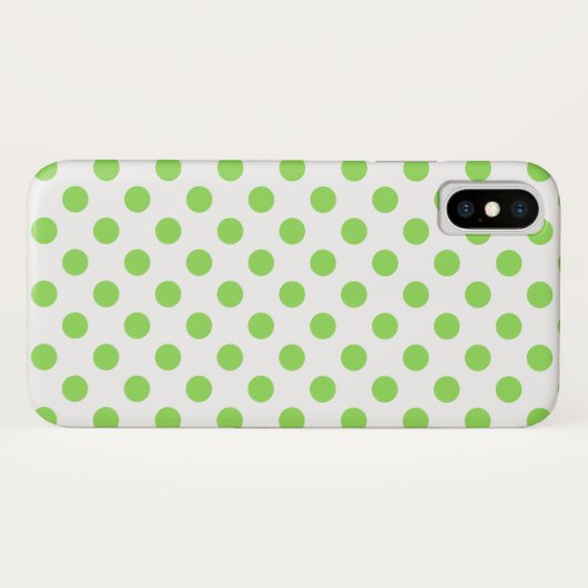 Coques Case-Mate iPhone Lime et pois blancs (Dos (Horizontal))