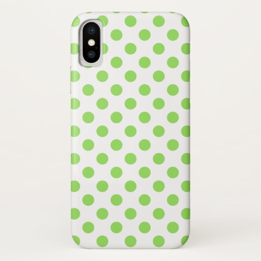 Coques Case-Mate iPhone Lime et pois blancs (Dos)