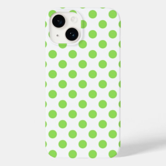Coques Case-Mate iPhone Lime et pois blancs (Verso)