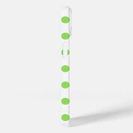 Coques Case-Mate iPhone Lime et pois blancs (Verso / Droite)