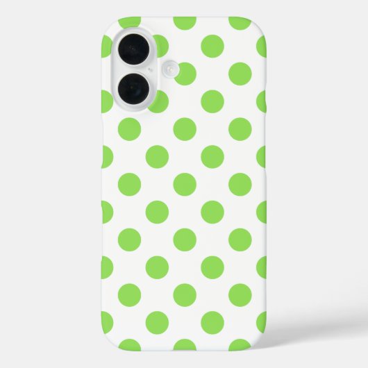 Coques Case-Mate iPhone Lime et pois blancs (Verso)