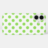 Coques Case-Mate iPhone Lime et pois blancs (Verso (horizontal))