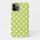 Coques Case-Mate iPhone Lime Green Chartreuse & White Pois point (Dos)