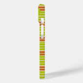 Coques Case-Mate iPhone Lime Green, Cinnamon Brown, Rectangles Turquoise (Verso / Gauche)