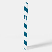 Coques Case-Mate iPhone Lime Green et Turquoise Chevron Motif Monogramme (Verso / Droite)