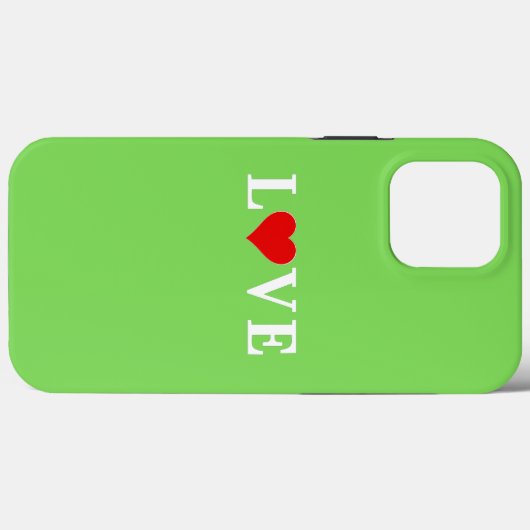 Coques Case-Mate iPhone Lime Green LOVE Moderne (Verso (horizontal))