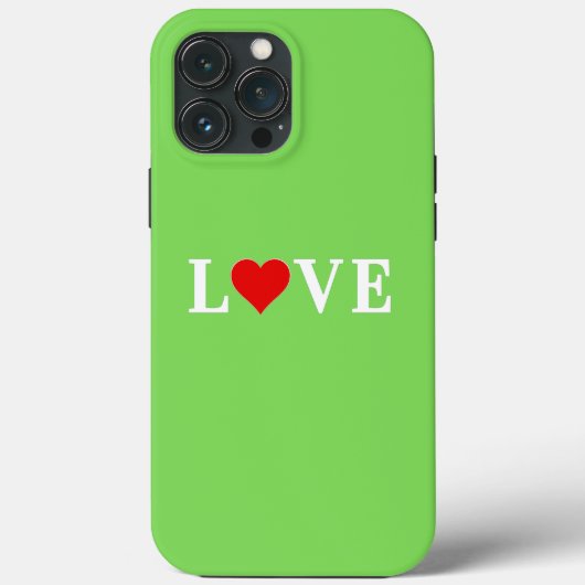 Coques Case-Mate iPhone Lime Green LOVE Moderne (Verso)