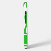 Coques Case-Mate iPhone Lime Green Zebra Imprimer avec monogramme (Verso / Gauche)