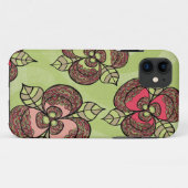 Coques Case-Mate iPhone Lime Scarlet Floral Dames Art (Dos (Horizontal))