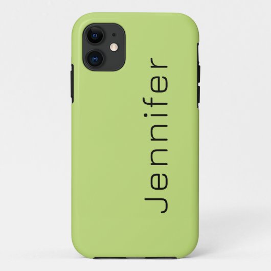 Coques Case-Mate iPhone Lime Sherbet couleur solide | Nom minimal (Dos)
