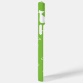 COQUES Case-Mate iPhone LIME VERT AVEC MOTIF CHAT SITTTE BLANC (Verso / Droite)