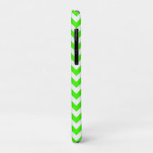 Coques Case-Mate iPhone Lime Vert Blanc Grand Chevron ZigZag Motif (Dos/Gauche)