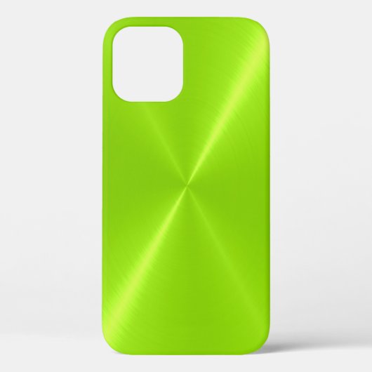 Coques Case-Mate iPhone Lime Vert brillant acier inoxydable métal (Verso)