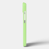 Coques Case-Mate iPhone Lime vert et blanc cinq bandes motif (Verso / Gauche)