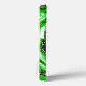 Coques Case-Mate iPhone Lime vert et marbre noir comme des flûtes Fluid Ar (Verso / Droite)