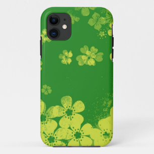 Etui iPhone Case-Mate Lime vert vintage motif floral